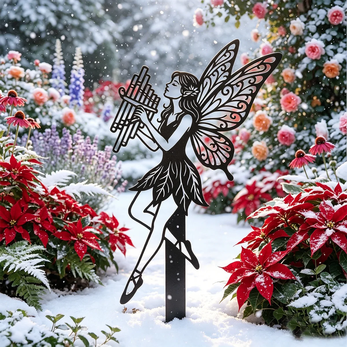 1Pc Iron Art Garden Decoration Stake, Quirky Garden Decor, Fairy Garden Sign, Metal Garden Decoration, Suitable for Garden Lawns, Courtyard Flower Beds, Etc.