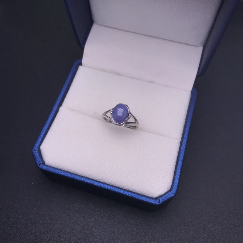 Natural Tanzanite Sterling 925 Silver Ring Genuine Gemstone Oval 7*9mm Classic Wedding Party Fine Jewelry for Women Gifts