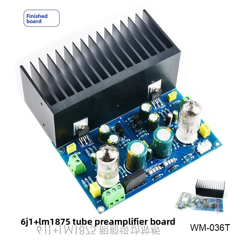 Audiophile-grade 6j1 tube lm1875 amplifier hifi audio vacuum tube amp 6j2 finished board