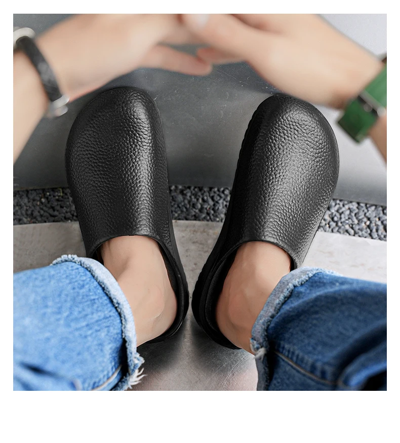 Hotel Kitchen Non-slip Oil-resistant Chef's Shoes Casual Flat Work Safe Men's Shoes Summer Breathable Comfortable Plus Size 47