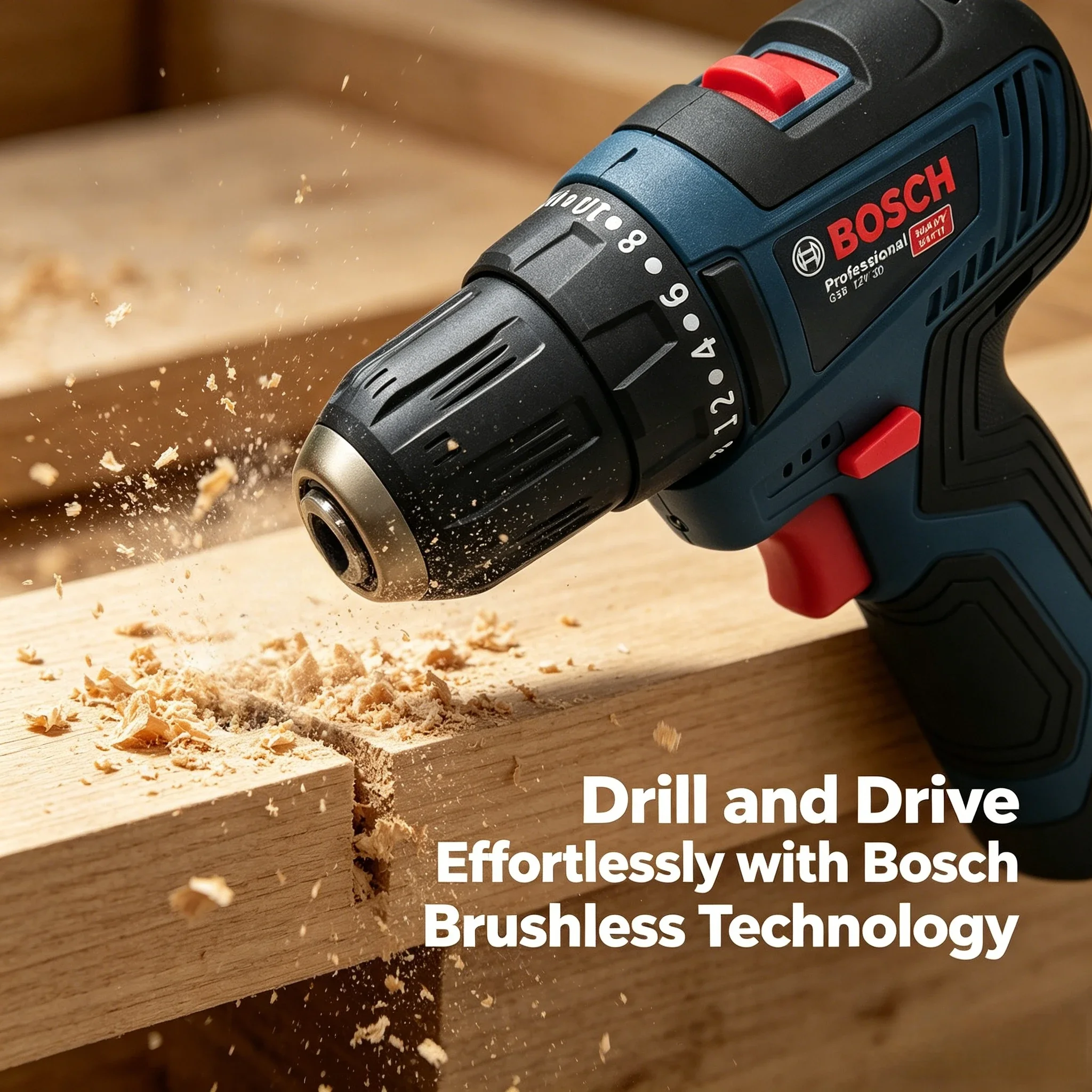 Bosch 12V Rechargeable Power Drill Ergonomic Grip Electric Screwdriver Precise Drilling for Workshop Daily Repair Projects
