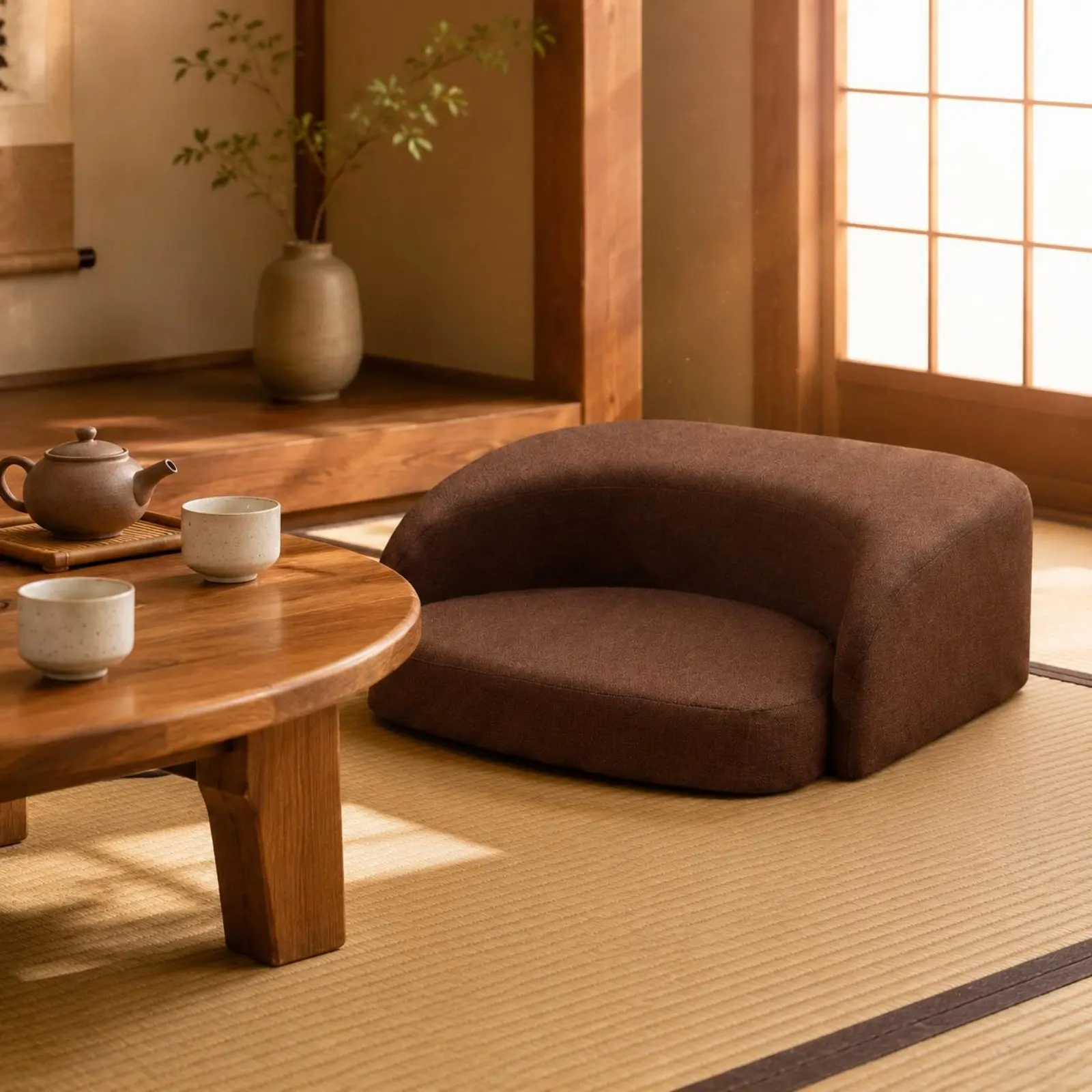 

Zen Meditation Chair No Legs Japanese Floor Seat Meditation Chair Compact Size Home Seating Ergonomic Design for Tatami Room