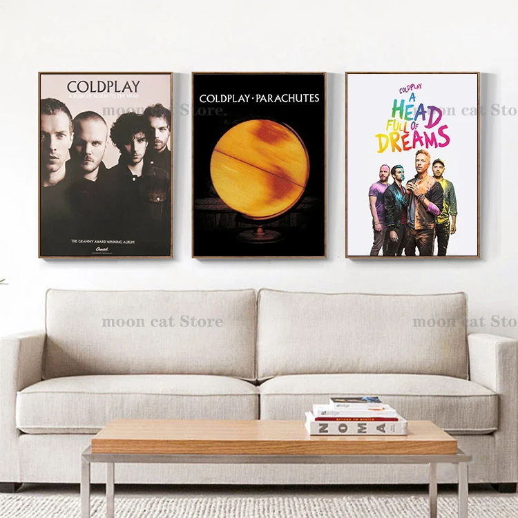 Coldplay Band Hot Music Album Viva LA Vida Song lyrics Canvas Posters and Prints Wall Art Pictures for Living Room Home Decor