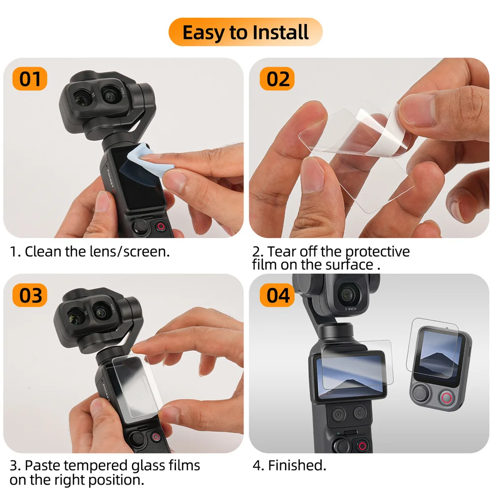 Tempered Glass Flim for DJI OSMO Pocket 4P Screen Protector Anti-Scratch Controller Protective Film for DJI Pocket 3 4 Camera