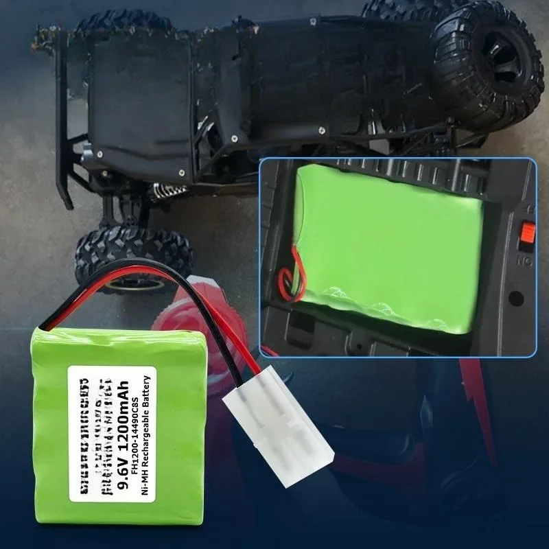 9.6V 600-2000mAh Rechargeable Battery for Remote Control Wireless Transmitter Optoelectronic Luminous Voice Model Toys