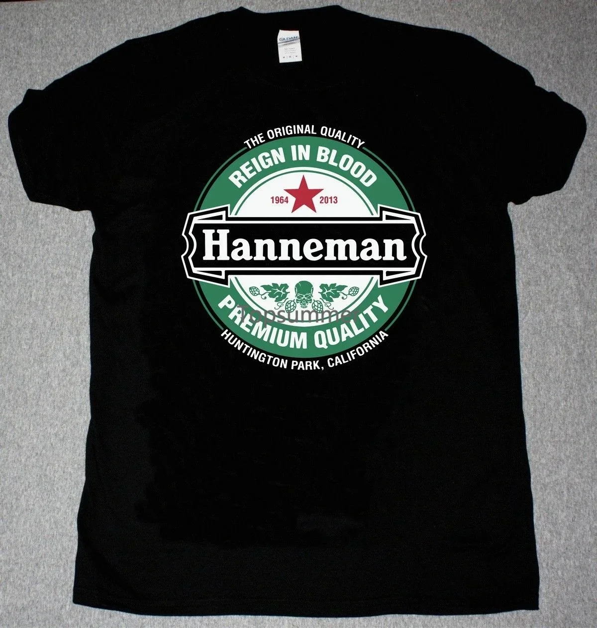 Jeff Hanneman Tribute T Shirt Slayer Mans Unique Cotton Short Sleeves O Neck T Shirt Discount 100% Cotton Top Tee New Arrival