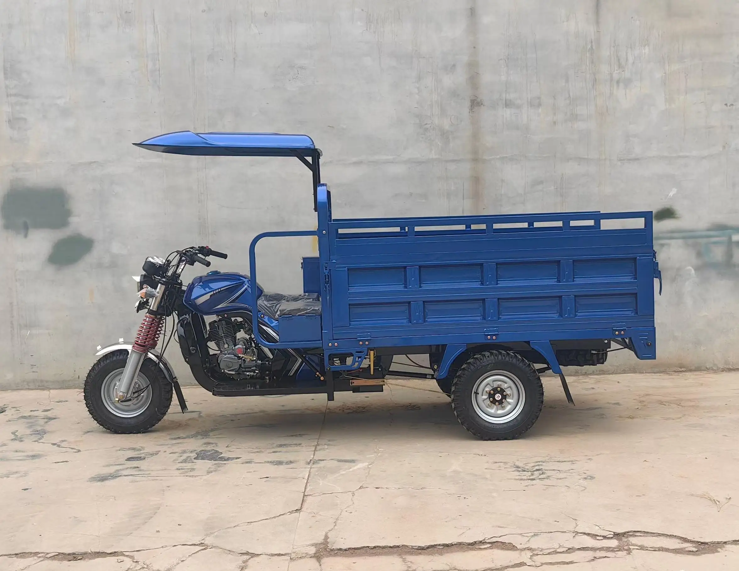 250cc محرك بنزين دراجة ثلاثية العجلات 9 عجلة دراجة ثلاثية العجلات البضائع 250cc تبريد المياه عجلة مزدوجة مخصصة