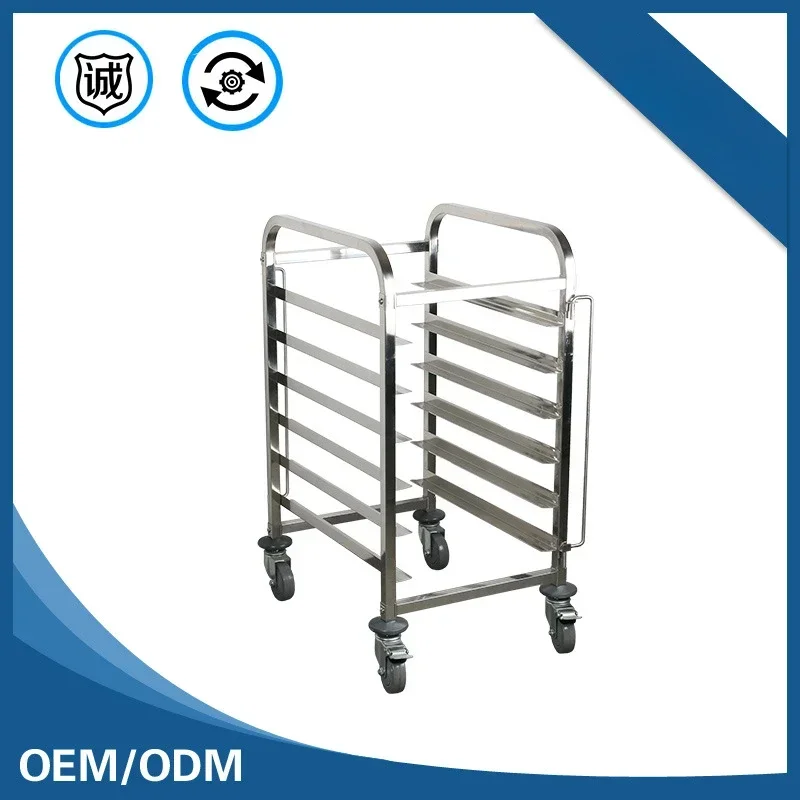 Single Row Bakery Cart 15 Layers 16 Layers Stainless Steel Disassembly Baking Toast Rack Kitchen Dining Cart Stainless Steel Pie