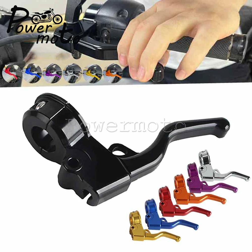 Motorcycle 25mm Handlebar Mount Stunt Clutch Pull Easy Lever For Harley Sportster 2004-2022 Touring Softail 1996-2024 Dyna 96-17