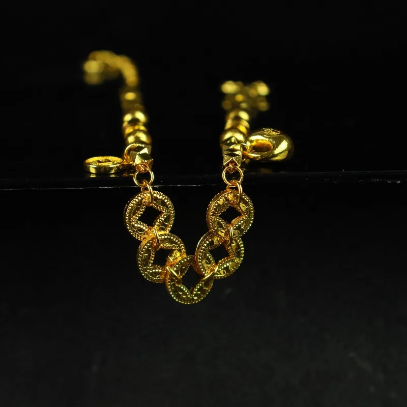 

Classic Retro Ethnic Style Copper Coin Bracelet, Versatile Jewelry