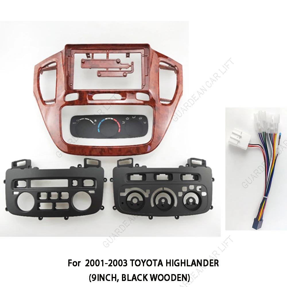 

9 Inch Car Radio Fascias Android Stereo Player 2 Din Head Unit Panel Dash Frame For 2001-2003 TOYOTA HIGHLANDER