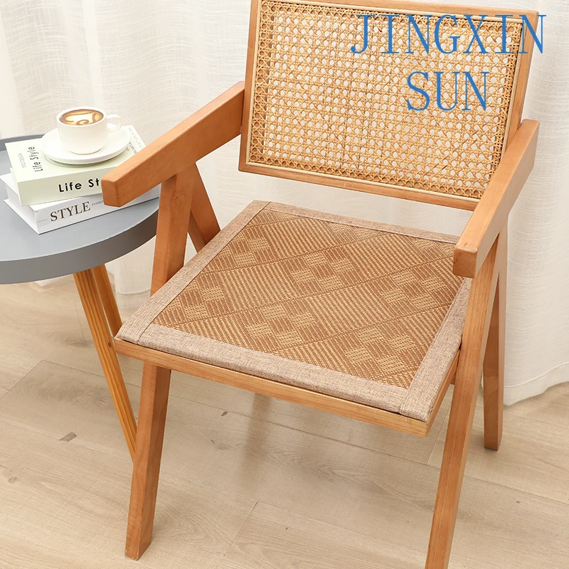 Rattan mat summer office sedentary mat home non-slip living room chair mat stool tatami butt pad