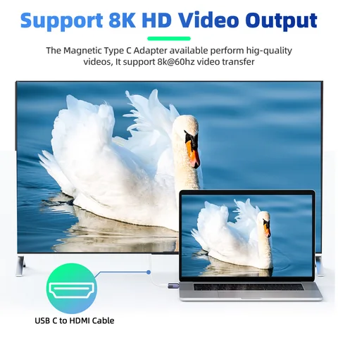 USB-C Магнитный адаптер 140W, 40 Гбит/с, поддержка 8K@60Hz — фото модели