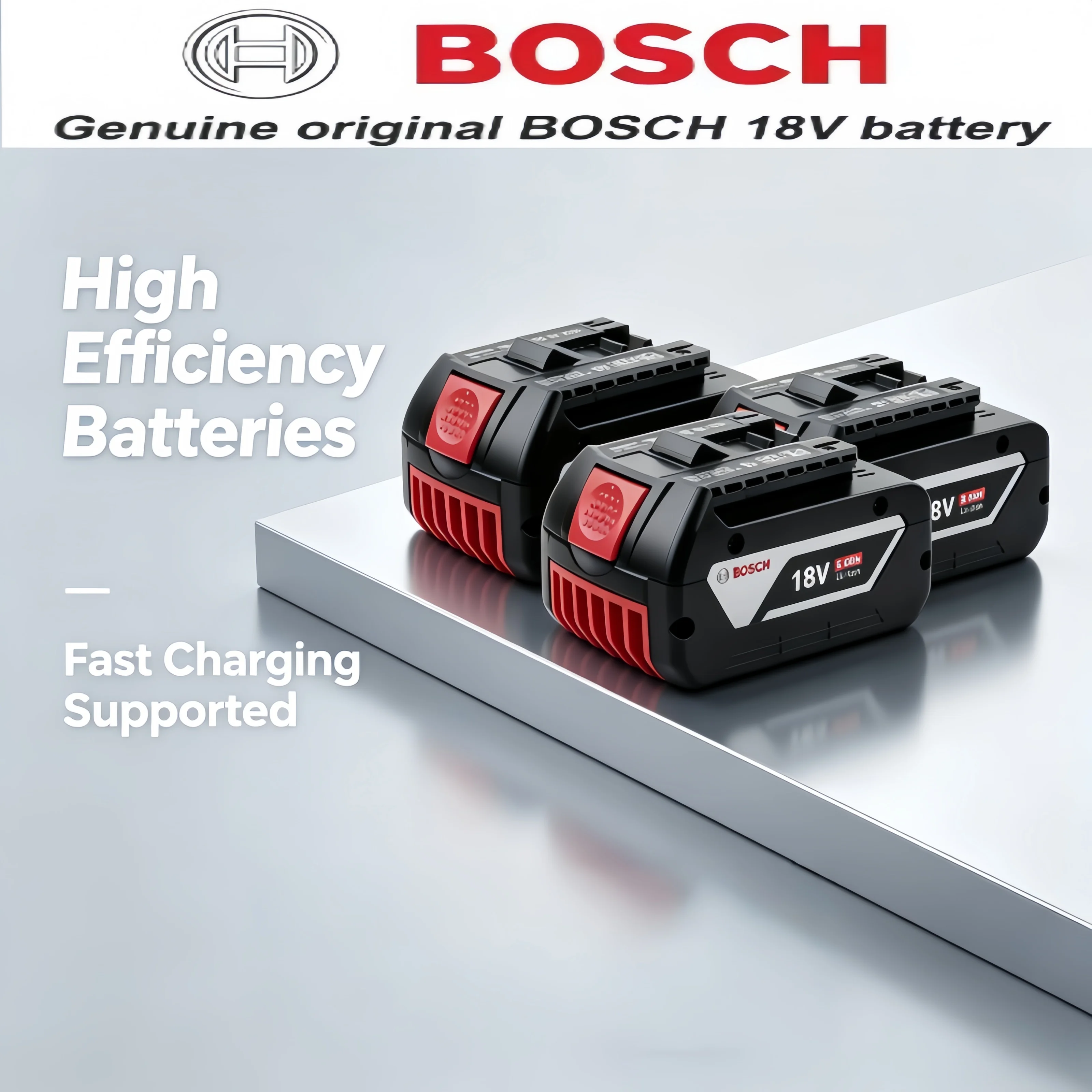 Original-Bosch 18V battery, IP54 waterproof dustproof shell, Cordless rechargeable system, BAT609 BAT618 GBA18V80 tool battery