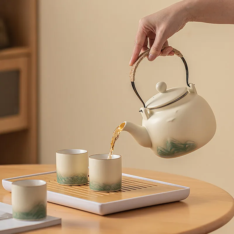 Dehua Infuser Tea Sets Tray Saucer Bowl Wedding Tea Pot Sets Ceremony Mate Conjunto De Cha Porcelana Matcha Decorations 4
