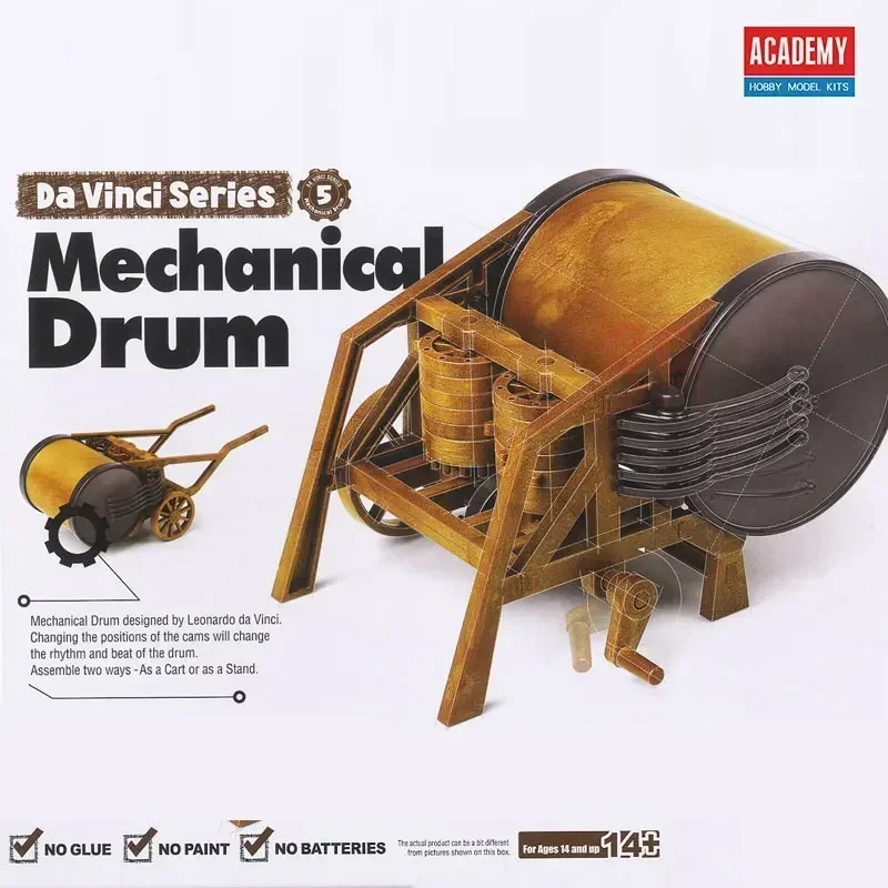 

Da Vinci Science Series Academy 18138, механический барабан, без клея и передвижная сборка, весы, игрушки «сделай сам», комплект модели