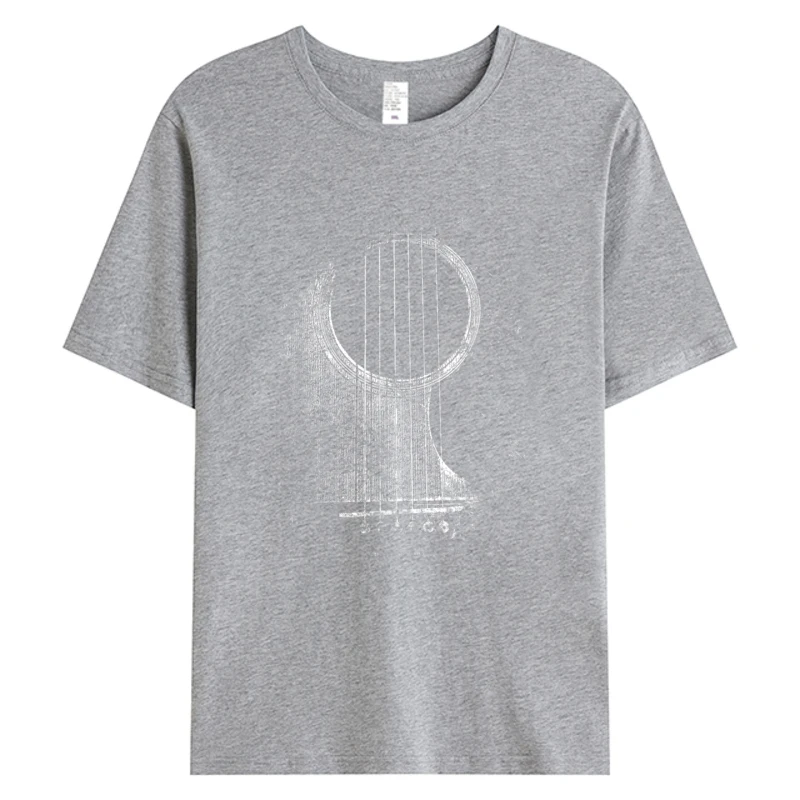 لاعب الجيتار الصوتي ستة سلسلة الكلاسيكية روك آند رول الرجال القطن تي شيرت الجرافيك 2025 خصم التي شيرت الذكور الملابس سليم صالح