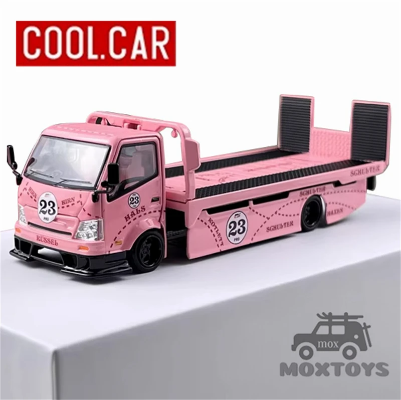 

Коллекционная модель автомобиля Cool Car CC 1:64 Pink Pig H300 Flatbed transport trailer Diecast