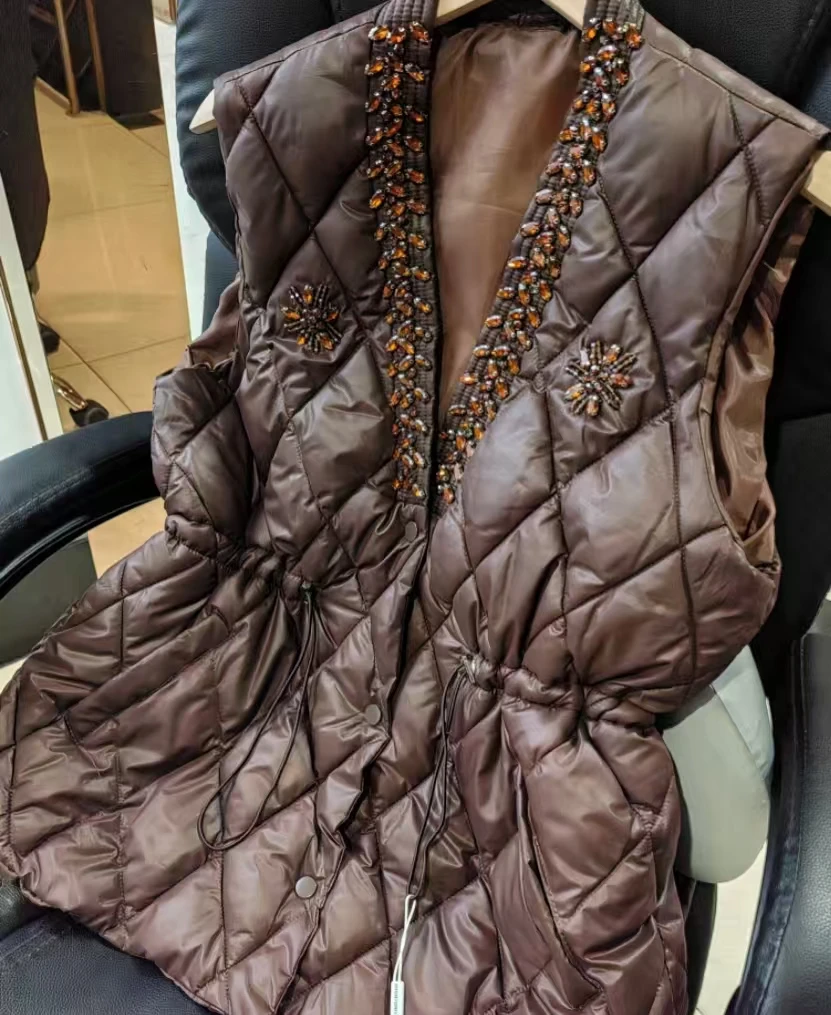 

Real Photo Autumn Winter Cotton Padded Vest Jackets Women Sleeveless Waistcoat Vest Coat Female Clothes Ladies Outwears Tops