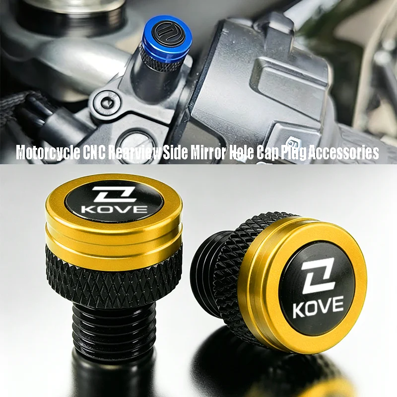 

Motorcycle M10*1.25 CNC Rearview Side Mirror Hole Cap Plug For KOVE 800X Pro/Rally 525X 500X 400X 800 525 500 400 X Accessories