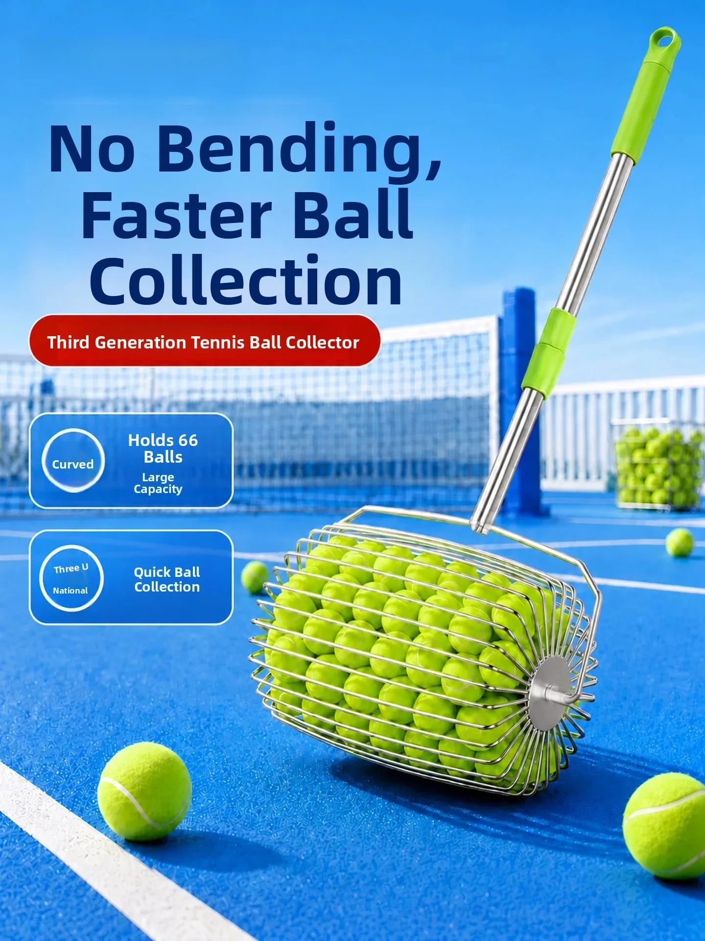 portable-quick-tennis-ball-picker-upper-stainless-steel-thickened-roll-collecting-tool-automatic-ball-retriever-tennis-equipment