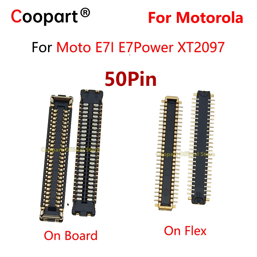 LCD Display Screen Flex FPC Connector Plug Jack For Motorola Moto E7I E7 Power E7Power XT2097 Contact On Board 50Pin