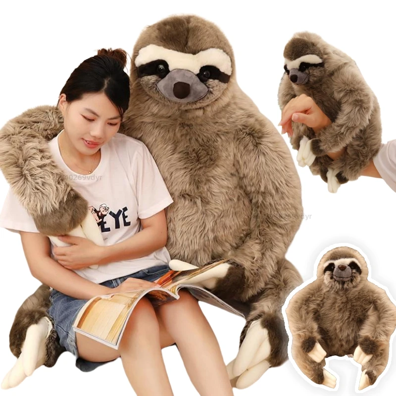 23-70cm Simulation Sloth Soft Dolls Animals Pillow Cartoon Creative Decor Toys Baby Comfort  Christmas Halloween Birthday Gifts