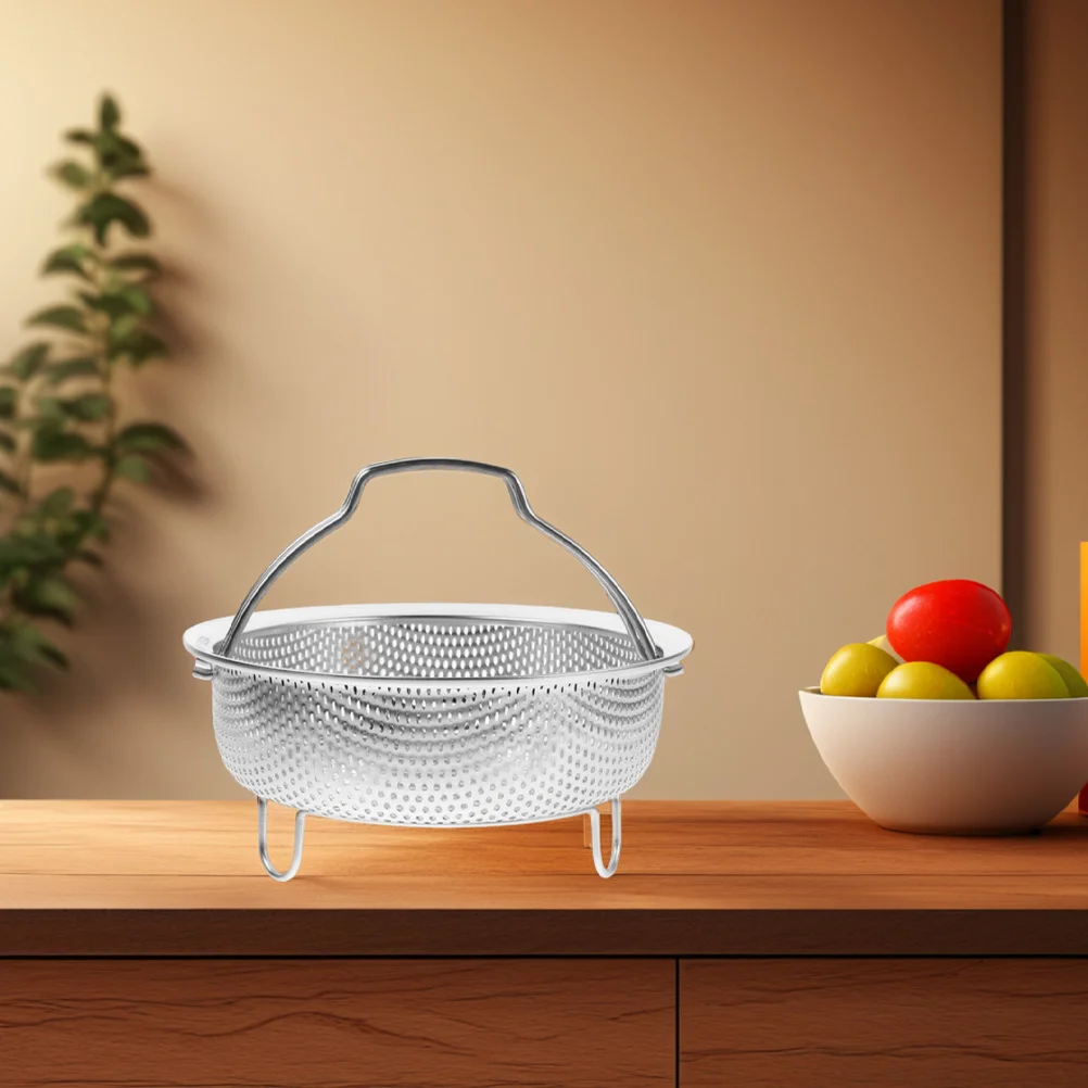 

Stainless Steel Colander Fine Mesh Strainer With Handle For Vegetables Fruit Washing Kitchen Drain Basket Steamer Insert