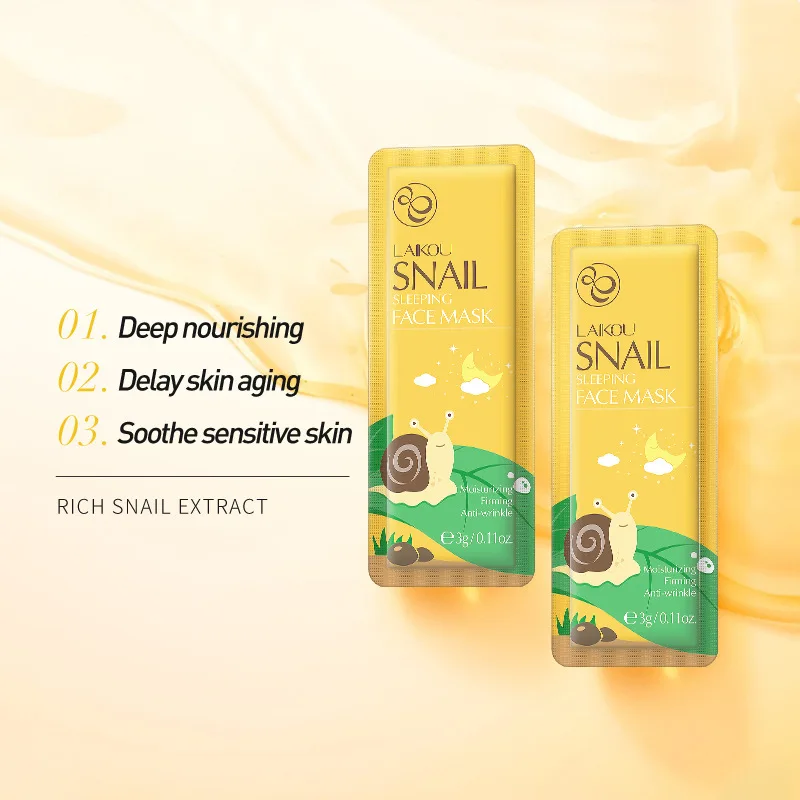 LAIKOU 1 pcs Moisturizing Facial Mask Anti Wrinkle Hydrating Face Sleeping Mask Brightening Night Face Jelly Mask Anti Aging