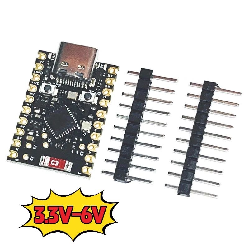 لوحة تطوير ESP32-C6 SuperMini مع USB ودعم طاقة خارجي، وحدة تحكم RISC-V WiFi 6 وBluetooth 5.0