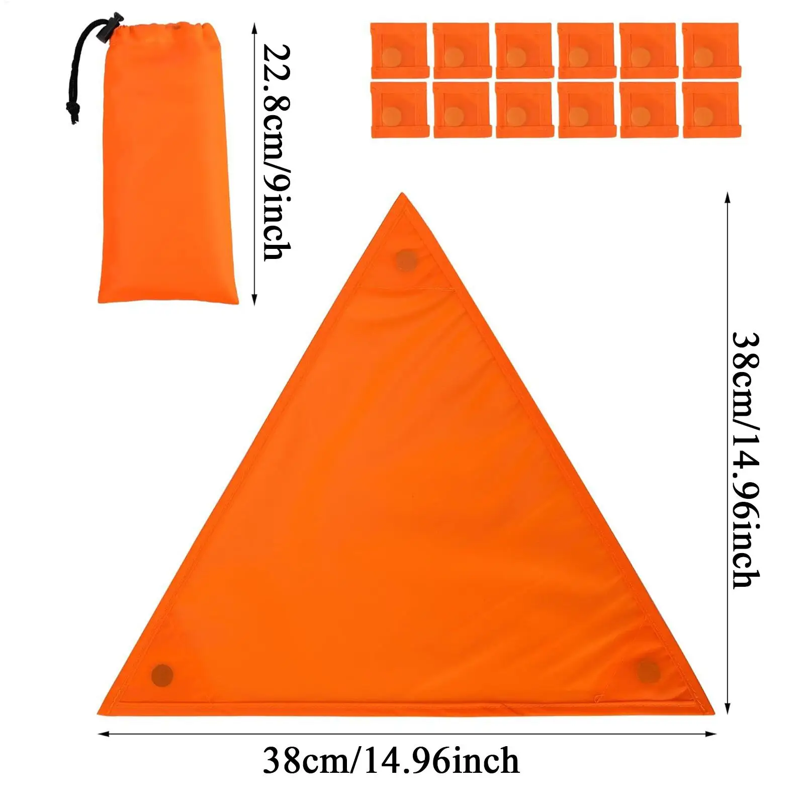 Blaze Orange panneau aveugle accessoires de chasse magnétiques 4 pièces aimants Blaze panneaux de sécurité pour tente sac à dos course en plein air