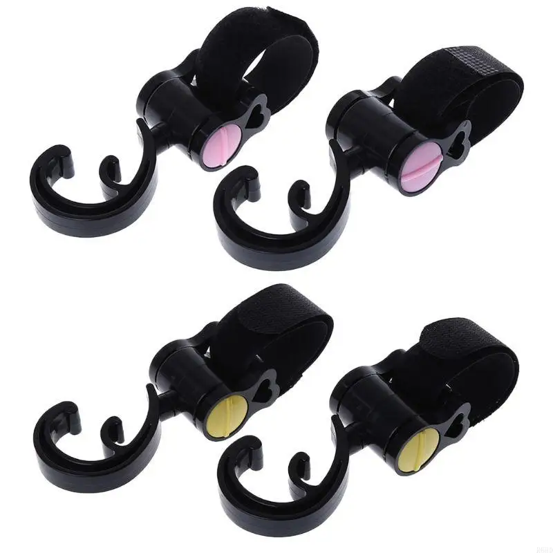 

R66D Pram Bag Hook Pram Hanger Carabiner Hook for Handbags Universal Fit Black Hook Clip for Purse Shopping