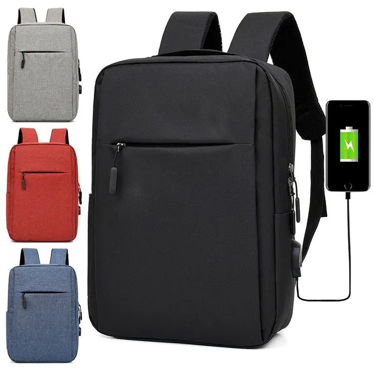 

15.5 Inches Versatile Backpack High Quality Oxford Cloth Black Grey Blue Red Business Rucksack Washable Computer Bag Unisex