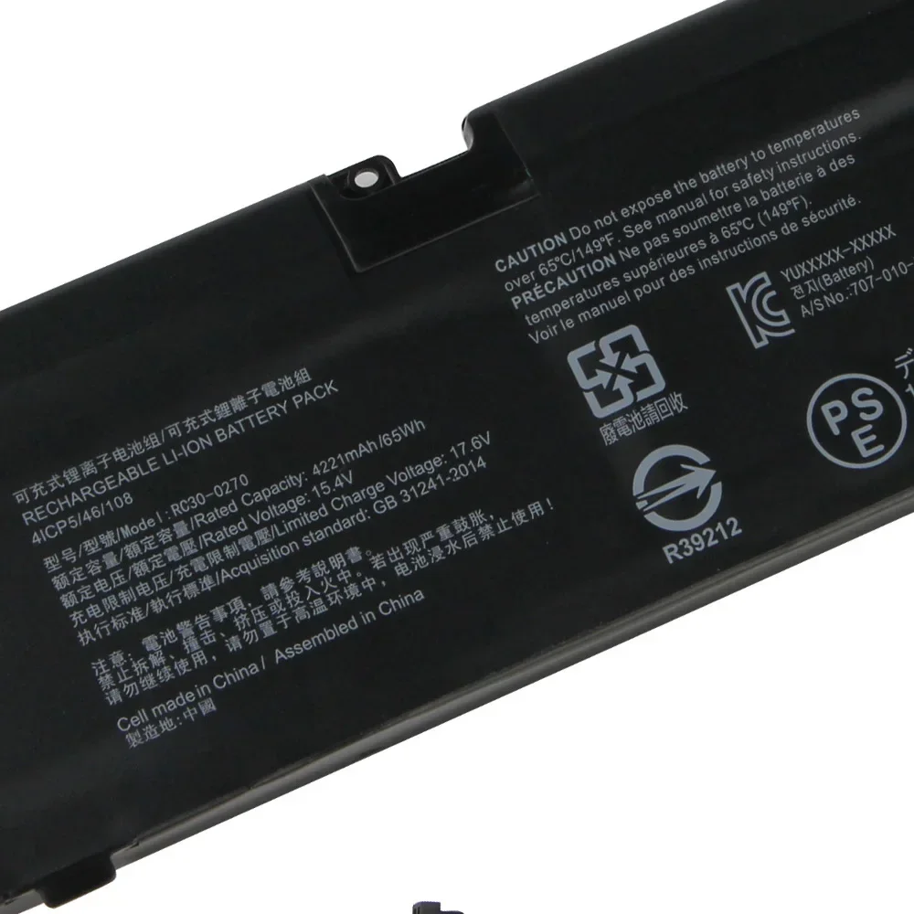 New Replacement Battery RC30-0270 RZ09-0270 For Razer Hazel Blade 15 Base Stealth 2019 Series Rechargeable Batteries 4221mAh