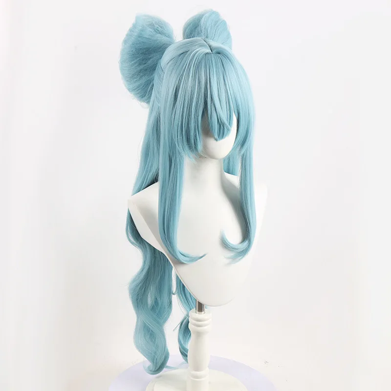 Yumatisuki Mizuki Cosplay perruque Anime jeu Genshin Impact Cosplay longue perruque 80 cm résistant à la chaleur perruques synthétiques avec bonnet de perruque