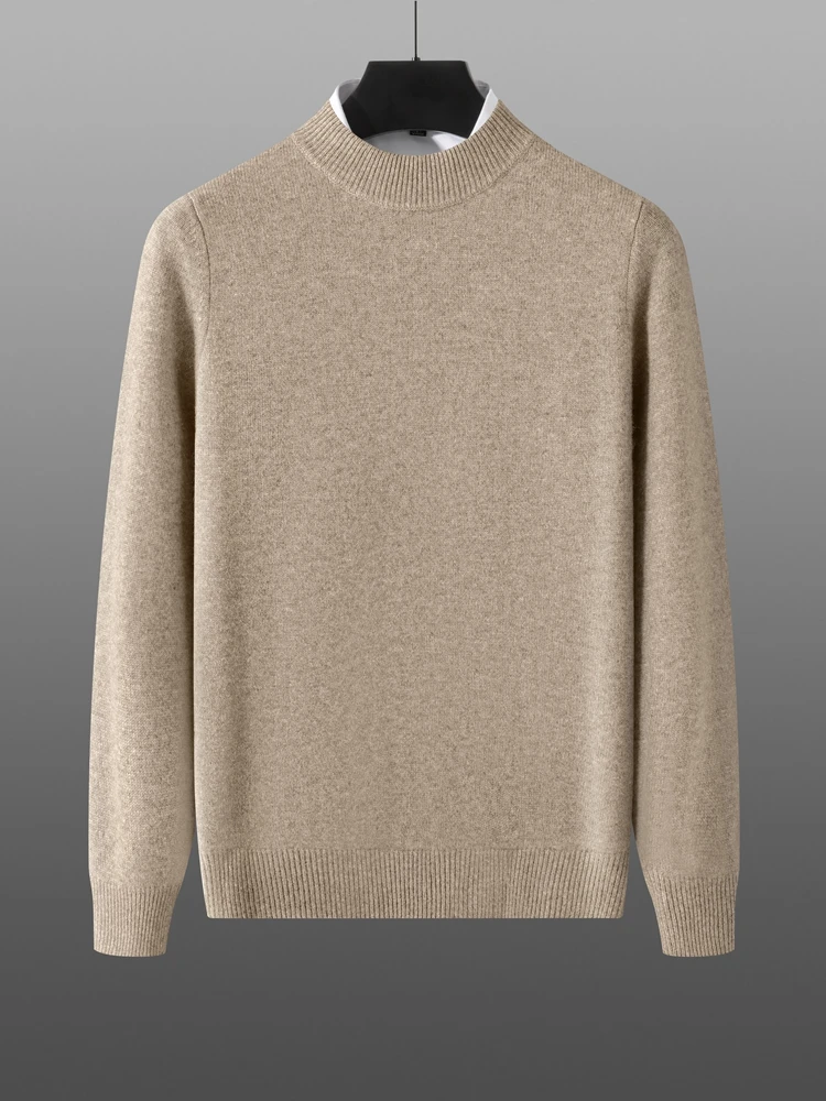 ADDONEE autunno inverno uomo maglione di Cashmere collo a lupetto manica lunga Pullover spesso 100% Cashmere maglieria abbigliamento Casual