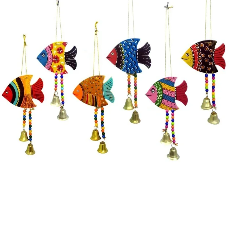 Imagem -03 - Wind Chime Pendurado Peixe Principal para Jardim Decorativo Parede Pendurada