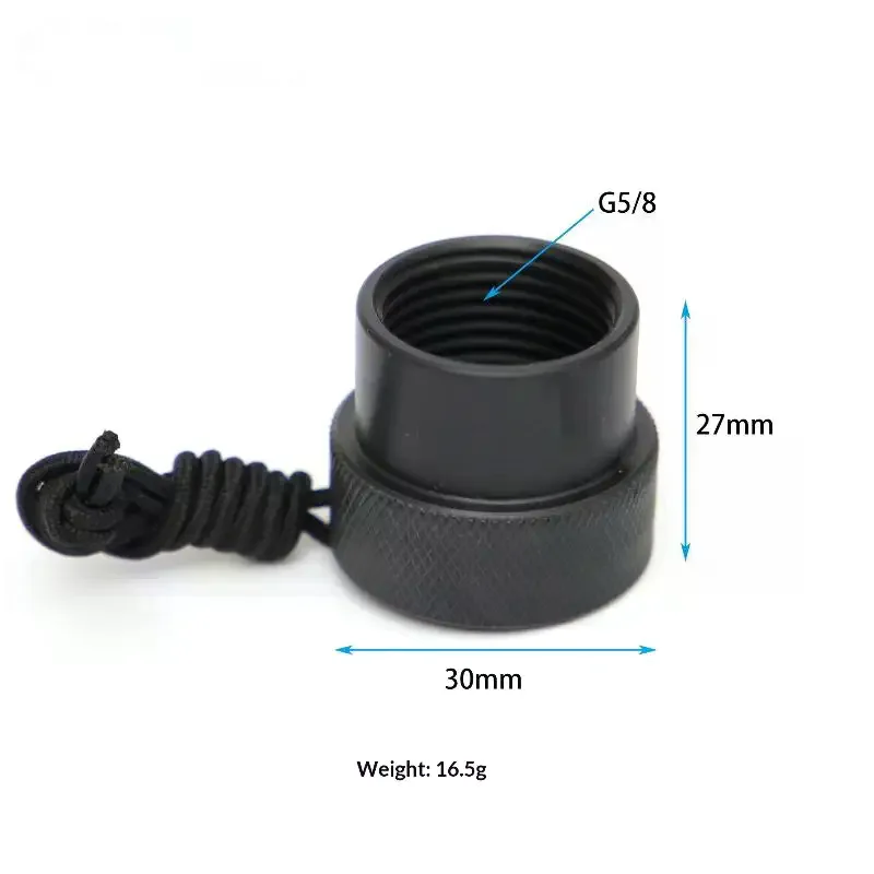 Water Sport Supplies 1st Stage DIN Regulator Dust Cap, Threaded Diving Tank Valve Plug Cover