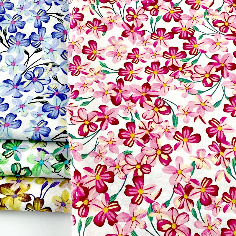 1M/2M/3M/5M 100% Cotton Floral Print Fabric  - Spring/Summer Collection for Quilters (per Meter)