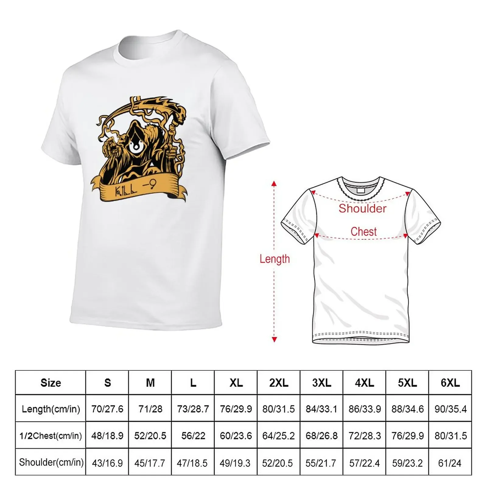 Kill process (colored) T-Shirt Short sleeve tee vintage anime mens t shirt graphic