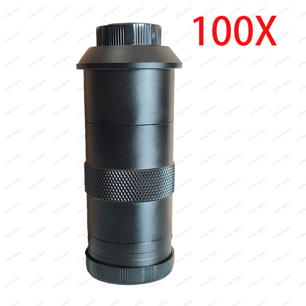 Magnification Adjustable 100X 120X 180X 150X 300XX Zoom C Mount Lens 0.7X~4.5X For HDMI USB Industry Video Microscope Camera