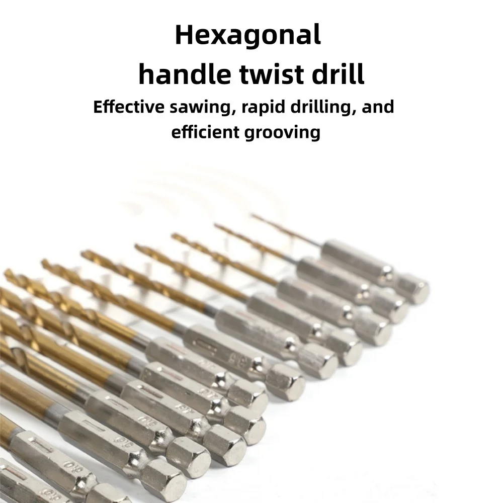 13 pçs alça hexagonal torções brocas conjunto broca elétrica chave de fenda ferramenta de perfuração para metal endurecido inoxidável carpintaria