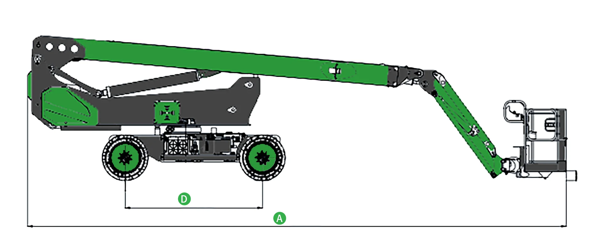 Hydraulic 10m Lift Height Electric Crank Arm Trailer Mounted Boom Lift Truck Mounted Articulated Work Platform Cherry Picker