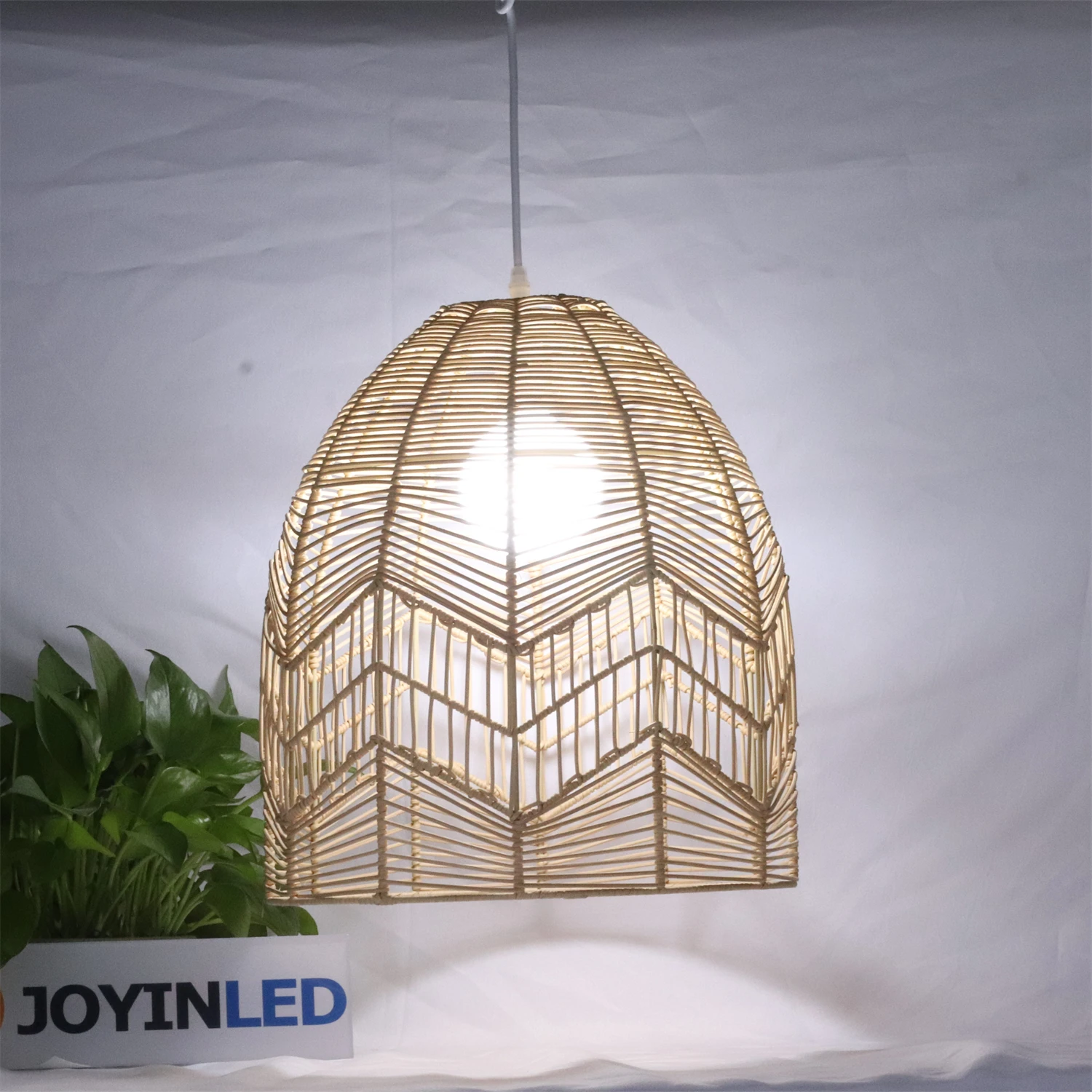 

JOYINLED Chinese Style Rattan Pendant Lamp HandWoven Suspension Idoor Lighting Homes Decor for Living Dining Room Restaurant Bar