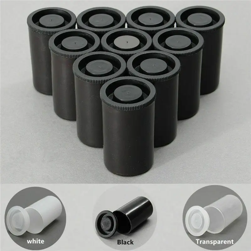 35mm Empty Film Canister 10-50pcs, Plastic Camera Reel Container for Film Storage, Arts Crafts Parts Accessories Organizer