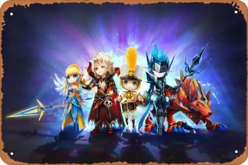 Summoners War: Arena, Summoners War Game Ретро-металлическая жестяная вывеска - художественный плакат-алюминий