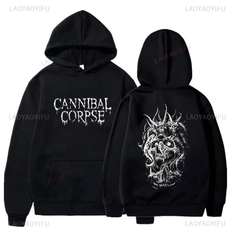 CANNIBAL CORPSE Print Hoodie Band Name Logo Hipster Pullover Man Fashion Vintage Portrait CANNIBAL CORPSE Vermicelli Sweatshirt