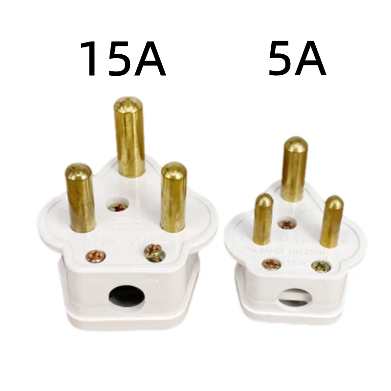 5A 15A India South africa Wiring power cord plug BS546 removable cable Connector Detachable power plug Type