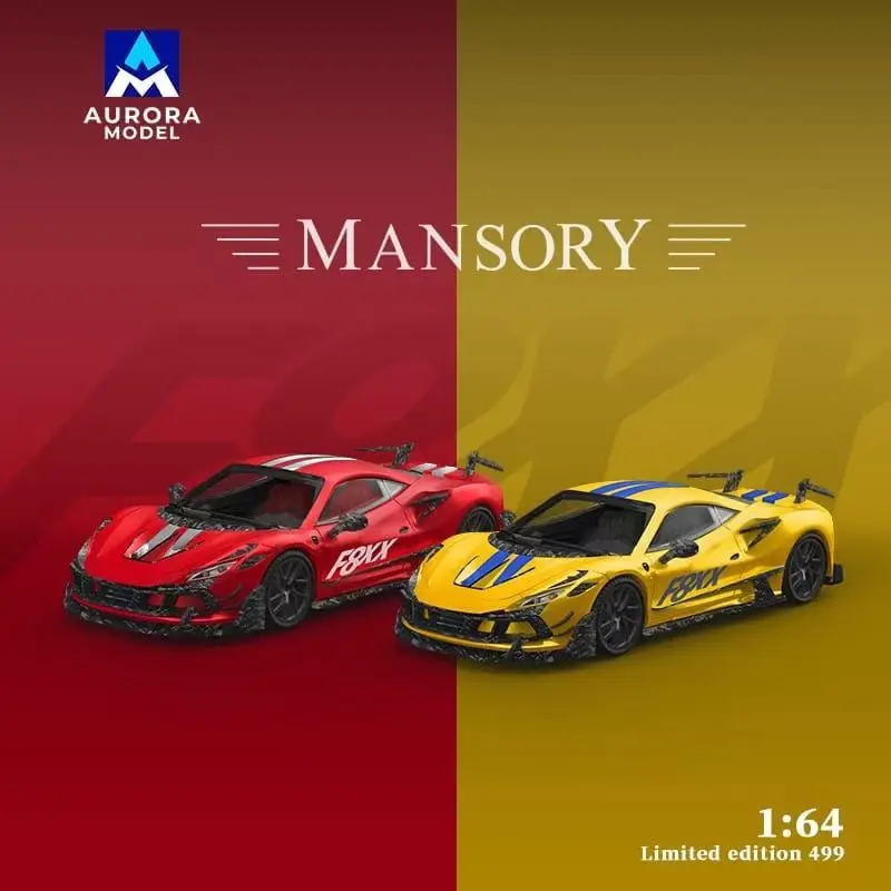 AM Aurora Model 1:64 Ferrari F8XX F8 Tributo Mansory Modified Alloy Die-cast Car Model Toy Collection Gift