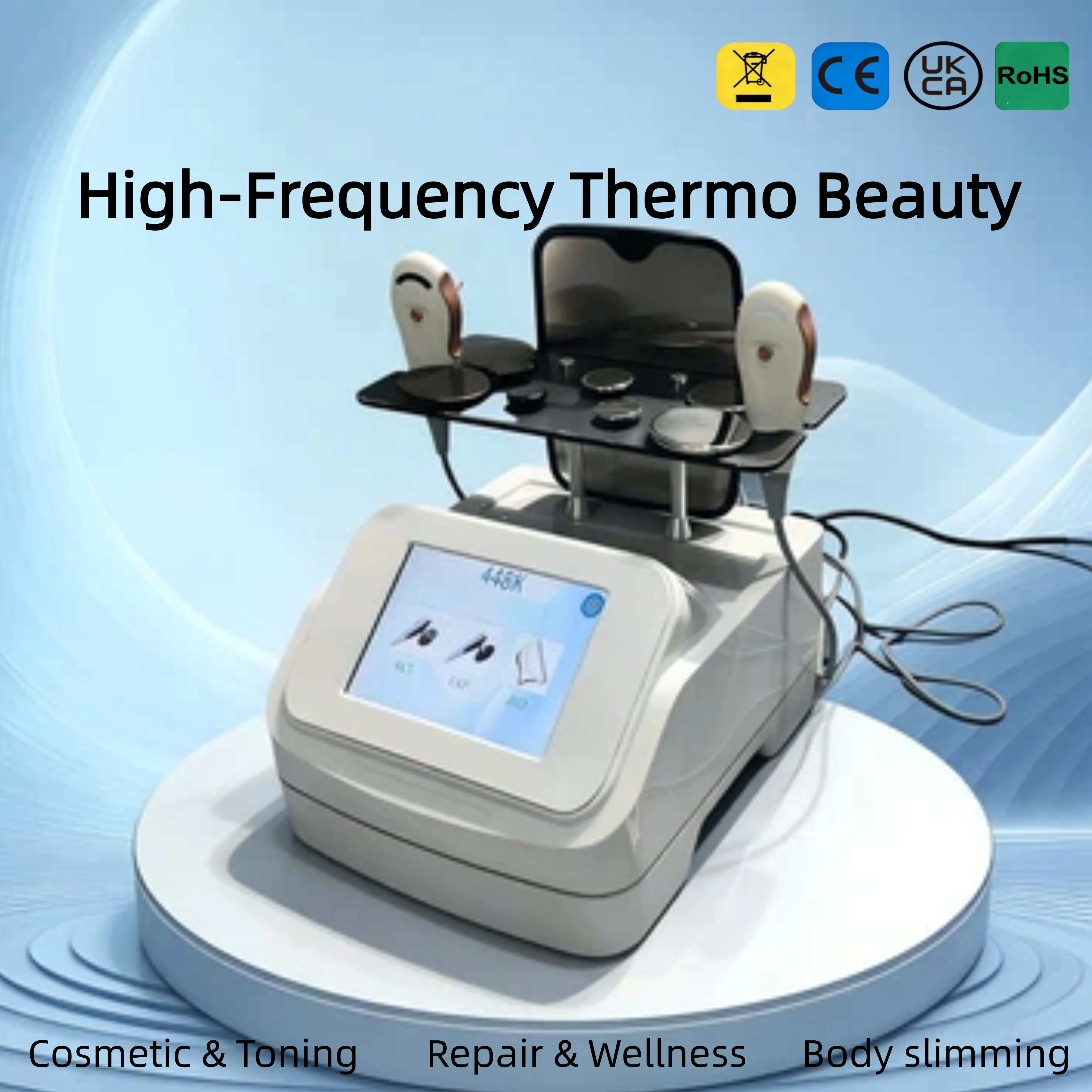 Фото Профессиональный высокочастотный термокосметологический аппарат 448 кГц для омоложения кожи и сжигания жира, домашний спа-центр, медицинский класс CET RET